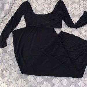 2 Piece High Waisted skirt and crop top